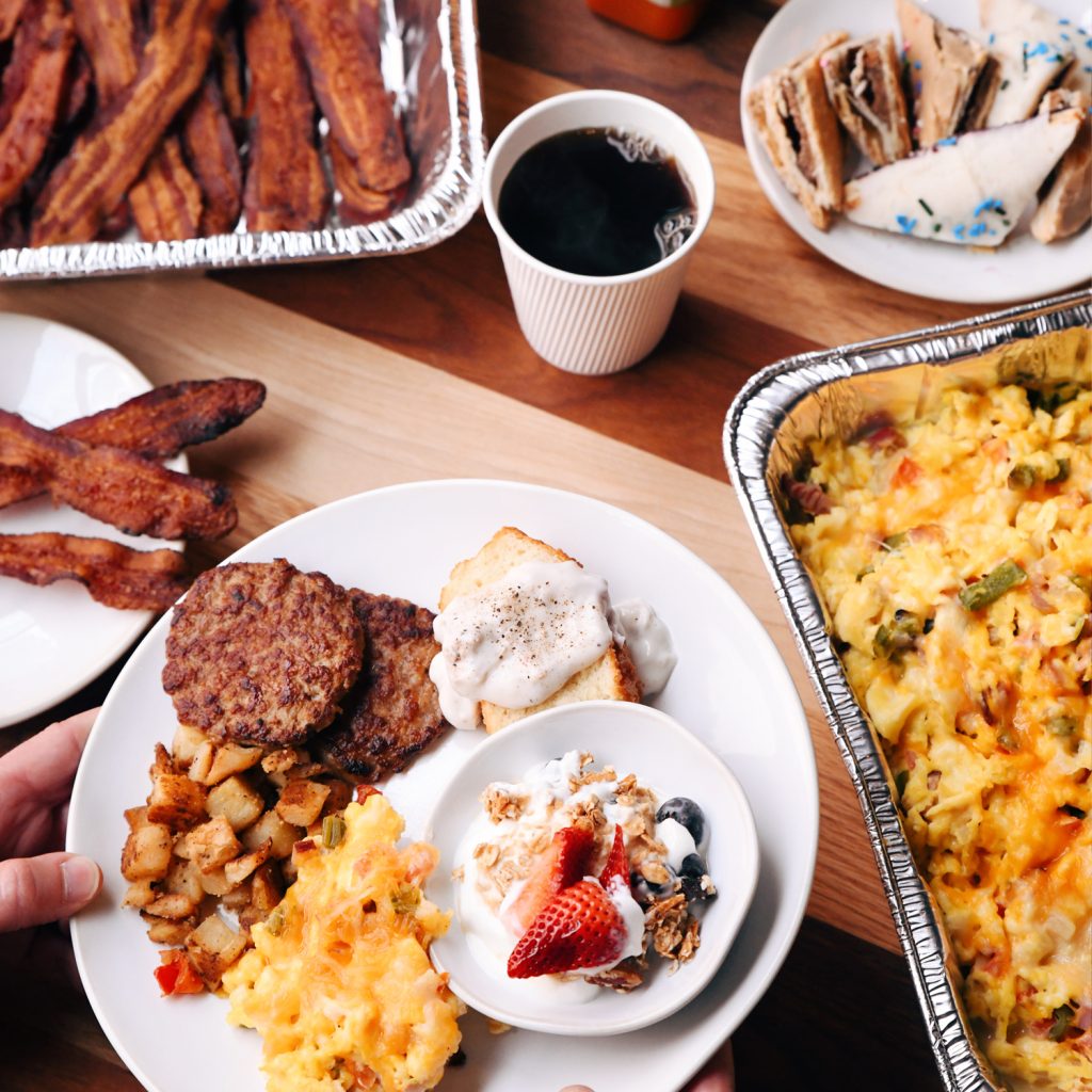 Catering Plate with Bacon and Bakes